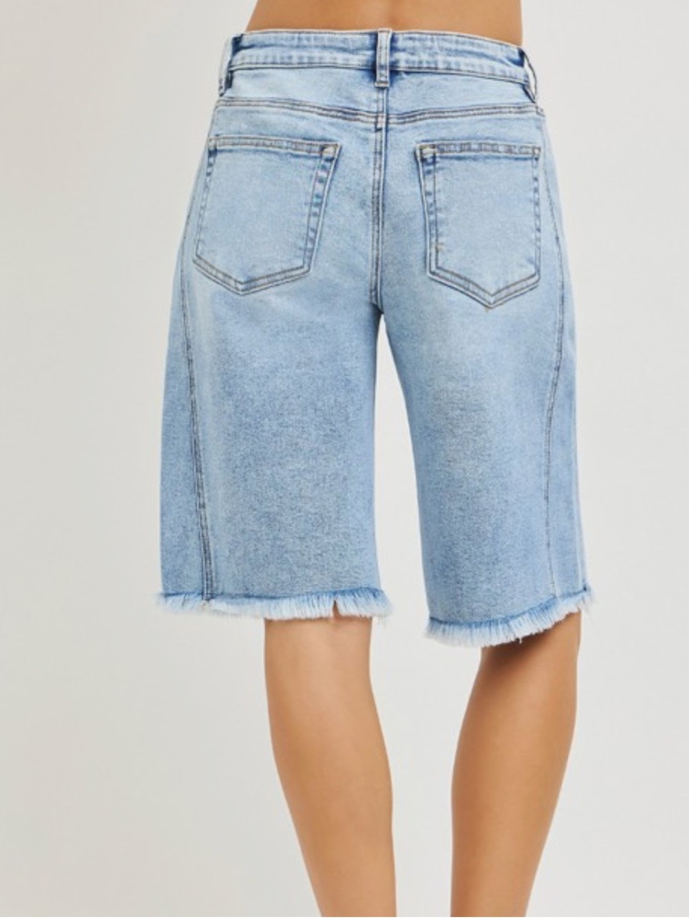 314. Risen Light Wash Denim Bermuda Shorts NEW - Picture 3 of 3